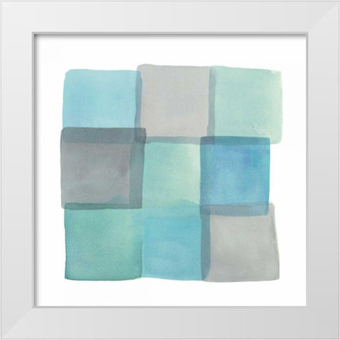 Overlap II  White Modern Wood Framed Art Print by Schick, Mike