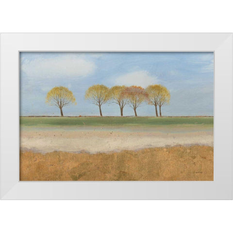 Landscape Horizon  White Modern Wood Framed Art Print by Wiens, James