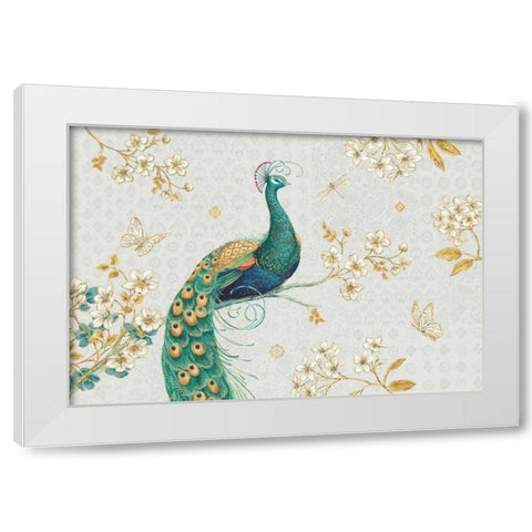 Ornate Peacock I Master White Modern Wood Framed Art Print by Brissonnet, Daphne