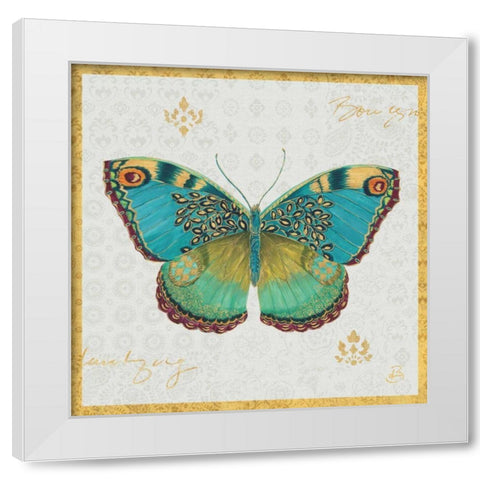 Bohemian Wings Butterfly I White Modern Wood Framed Art Print by Brissonnet, Daphne