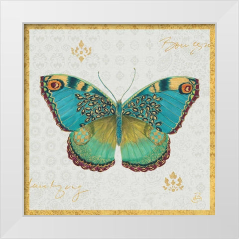 Bohemian Wings Butterfly I White Modern Wood Framed Art Print by Brissonnet, Daphne