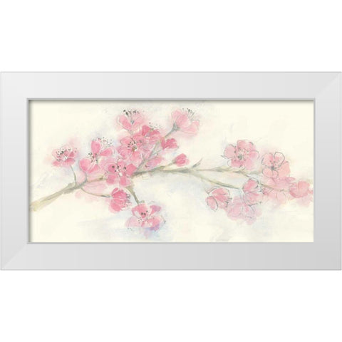 Cherry Blossom I White Modern Wood Framed Art Print by Paschke, Chris