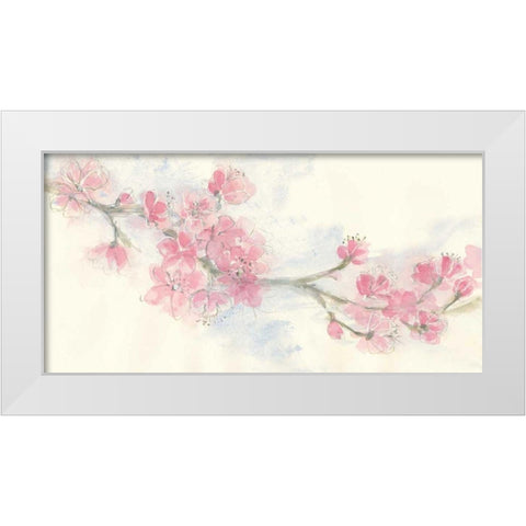 Cherry Blossom II White Modern Wood Framed Art Print by Paschke, Chris