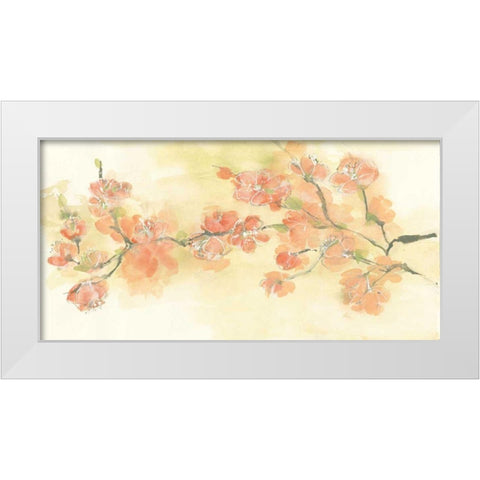 Tinted Blossoms I White Modern Wood Framed Art Print by Paschke, Chris