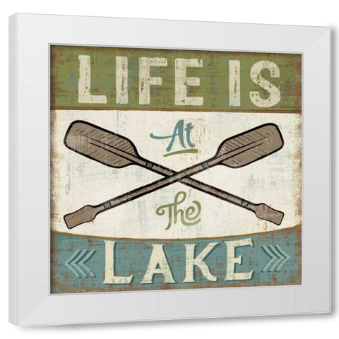 By the Lake I White Modern Wood Framed Art Print by Pela Studio