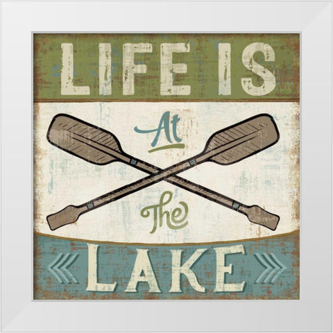 By the Lake I White Modern Wood Framed Art Print by Pela Studio