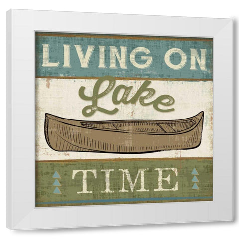 By the Lake II White Modern Wood Framed Art Print by Pela Studio