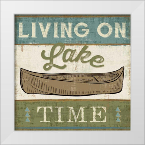 By the Lake II White Modern Wood Framed Art Print by Pela Studio