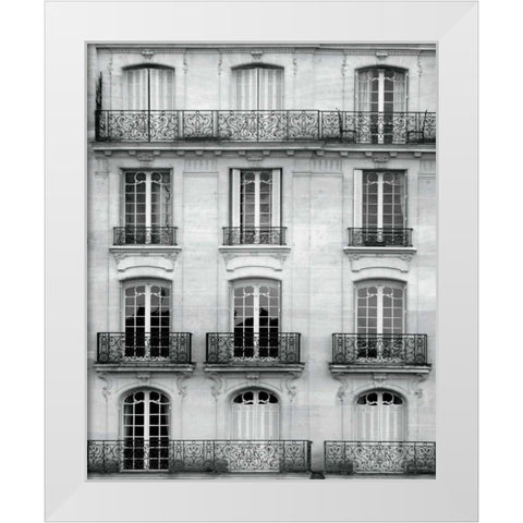 Across the Street I White Modern Wood Framed Art Print by Marshall, Laura