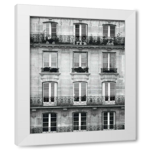 Across the Street II  White Modern Wood Framed Art Print by Marshall, Laura
