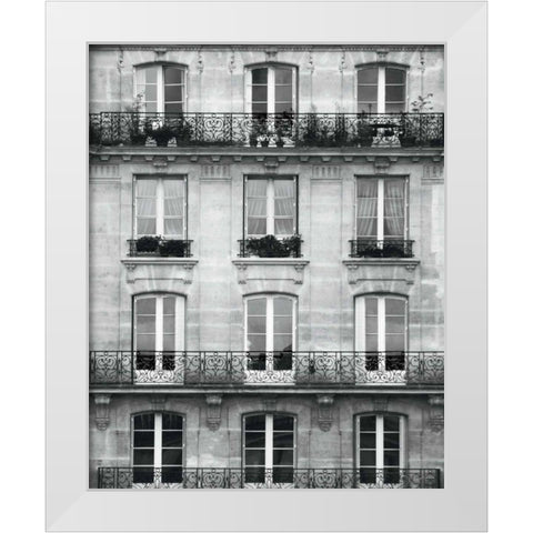 Across the Street II  White Modern Wood Framed Art Print by Marshall, Laura
