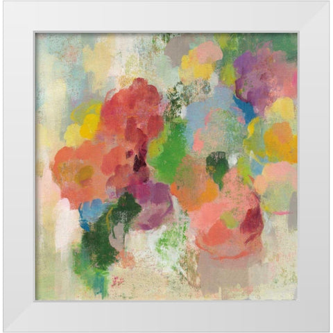 Colorful Garden III White Modern Wood Framed Art Print by Vassileva, Silvia