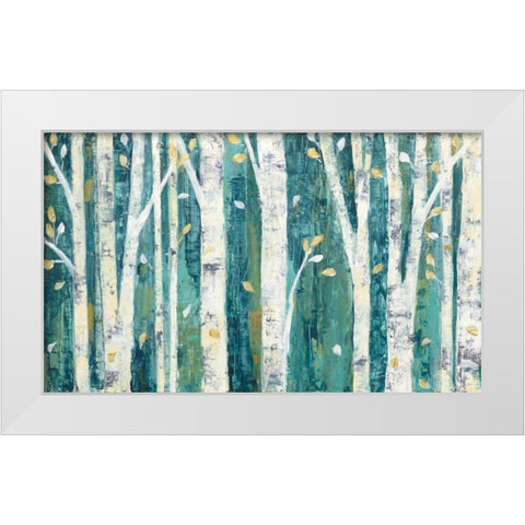 Birches in Spring White Modern Wood Framed Art Print by Purinton, Julia