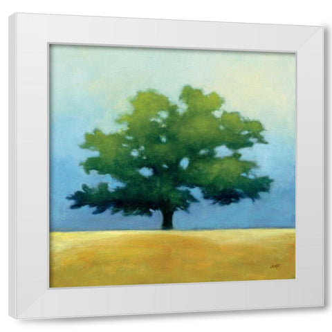 Under the Oak I White Modern Wood Framed Art Print by Purinton, Julia