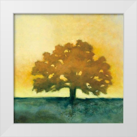 Under the Oak II White Modern Wood Framed Art Print by Purinton, Julia