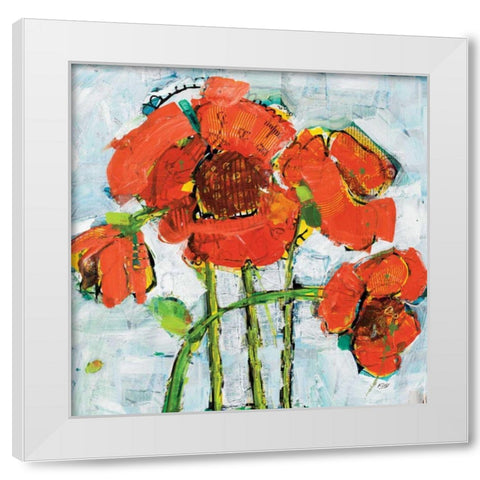 POP Square v.2 White Modern Wood Framed Art Print by Day, Kellie
