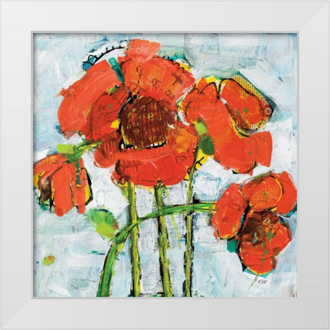 POP Square v.2 White Modern Wood Framed Art Print by Day, Kellie