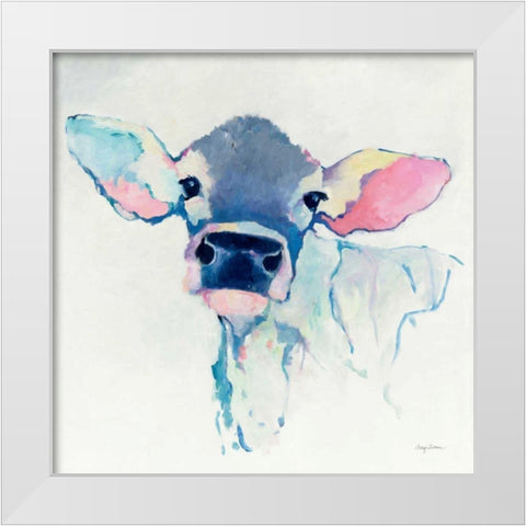 Bessie  White Modern Wood Framed Art Print by Tillmon, Avery