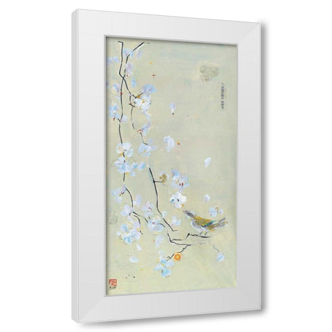 The Bird Family I White Modern Wood Framed Art Print by Day, Kellie