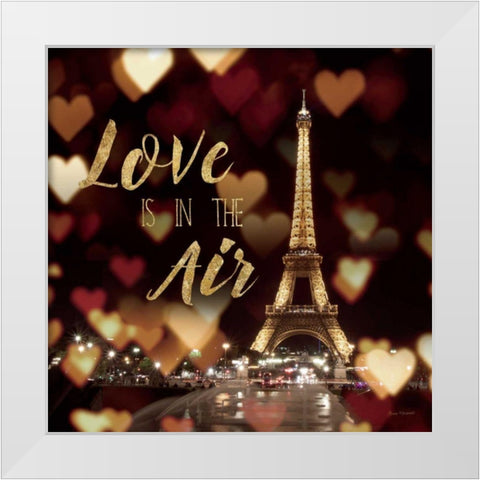 Love is in the Air  White Modern Wood Framed Art Print by Marshall, Laura