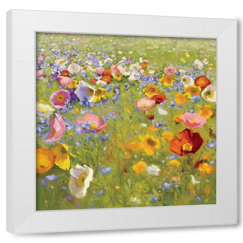 Champ de Fleur I  White Modern Wood Framed Art Print by Novak, Shirley