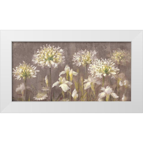 Spring Blossoms Neutral II White Modern Wood Framed Art Print by Nai, Danhui