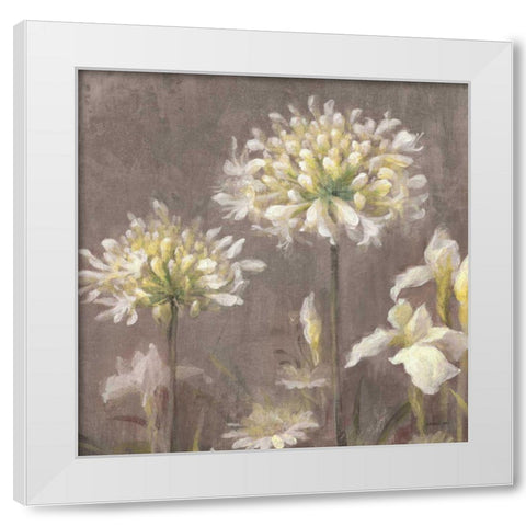 Spring Blossoms Neutral III White Modern Wood Framed Art Print by Nai, Danhui