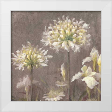 Spring Blossoms Neutral III White Modern Wood Framed Art Print by Nai, Danhui