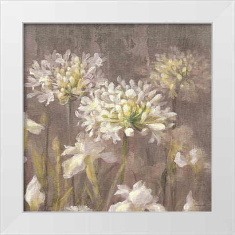 Spring Blossoms Neutral IV White Modern Wood Framed Art Print by Nai, Danhui