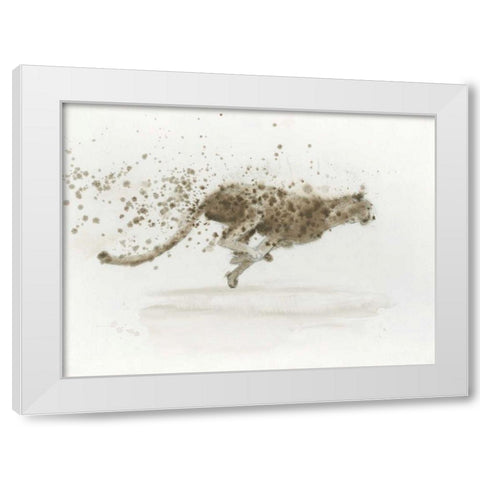 Cheetah v.2 White Modern Wood Framed Art Print by Wiens, James