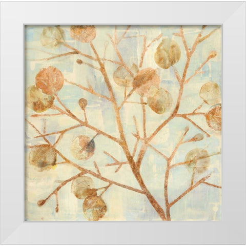 Shimmering II White Modern Wood Framed Art Print by Hristova, Albena