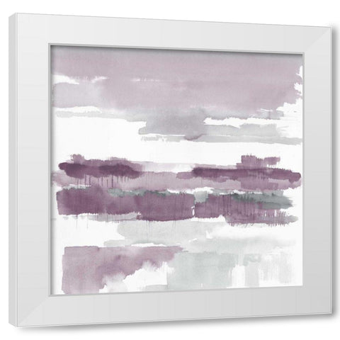 Amethyst Wetlands  White Modern Wood Framed Art Print by Schick, Mike