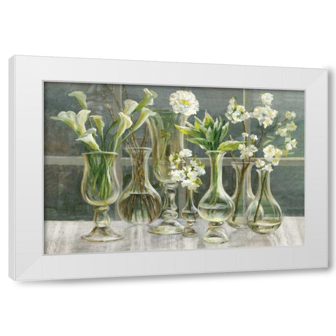 Essence of May White Modern Wood Framed Art Print by Nai, Danhui