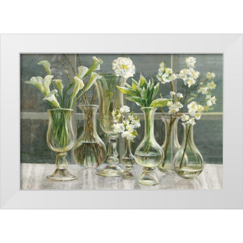 Essence of May White Modern Wood Framed Art Print by Nai, Danhui