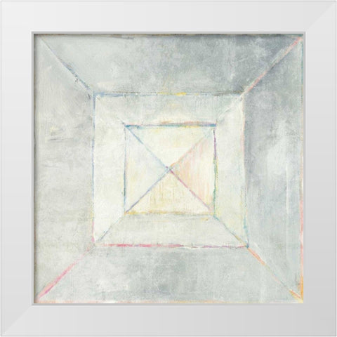 Intersection Crop White Modern Wood Framed Art Print by Schick, Mike