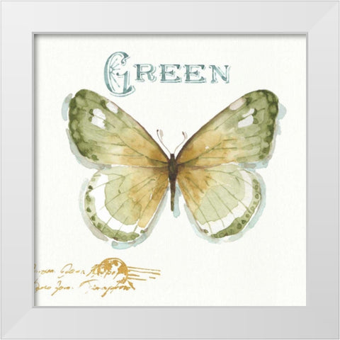 My Greenhouse Butterflies IV White Modern Wood Framed Art Print by Audit, Lisa