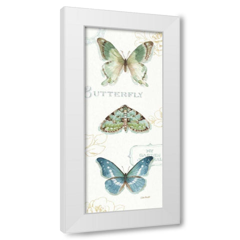 My Greenhouse Butterflies VI White Modern Wood Framed Art Print by Audit, Lisa