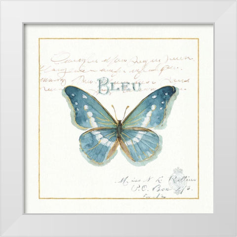 Rainbow Seeds Butterflies V White Modern Wood Framed Art Print by Audit, Lisa