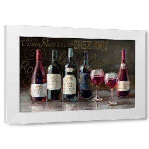 Bistro Reds v.2  White Modern Wood Framed Art Print by Nai, Danhui