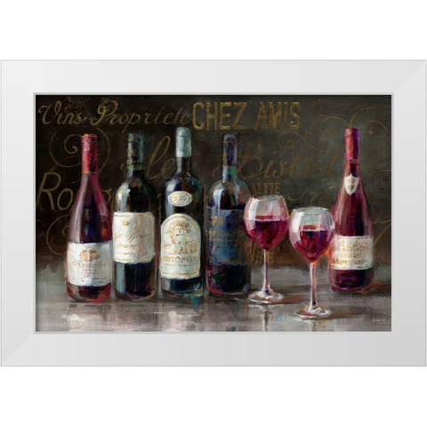 Bistro Reds v.2  White Modern Wood Framed Art Print by Nai, Danhui