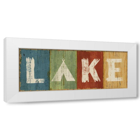 Lake Lodge V White Modern Wood Framed Art Print by Schlabach, Sue