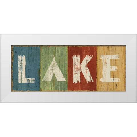 Lake Lodge V White Modern Wood Framed Art Print by Schlabach, Sue