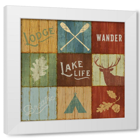 Lake Lodge VII White Modern Wood Framed Art Print by Schlabach, Sue