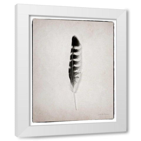 Feather IV BW  White Modern Wood Framed Art Print by Van Swearingen, Debra