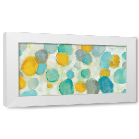Painted Pebbles  White Modern Wood Framed Art Print by Vassileva, Silvia