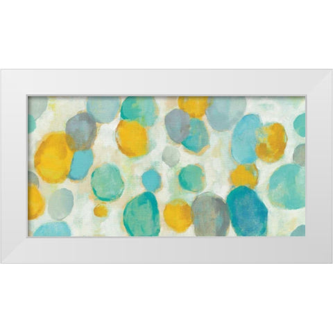 Painted Pebbles  White Modern Wood Framed Art Print by Vassileva, Silvia