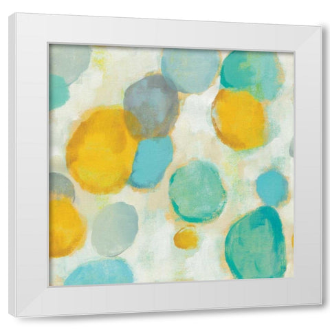 Painted Pebbles II White Modern Wood Framed Art Print by Vassileva, Silvia