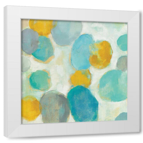 Painted Pebbles III White Modern Wood Framed Art Print by Vassileva, Silvia