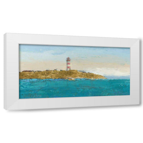 Lighthouse Seascape I v3 Crop White Modern Wood Framed Art Print by Wiens, James