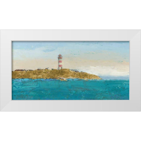 Lighthouse Seascape I v3 Crop White Modern Wood Framed Art Print by Wiens, James